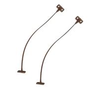 Gedotec Portabandiera in plastica marrone | H3951 | 2 pezzi Cerniera portabandiera | 200 mm | Cerniera moderna per ribalta | Cavo per ribalta per ante di armadi e vani bar