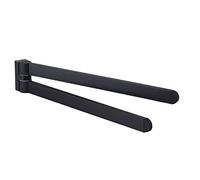 Gedotec - Portasciugamani doppio da bagno orientabile, modello OCEAN, a 2 bracci, di metallo cromato lucido gancio per asciugamani da parete, lunghezza 400 mm