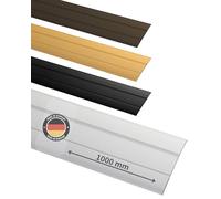 Gedotec Profilo di transizione autoadesivo argento 1000 mm alluminio I Lunghezza 1 m, larghezza 37 mm I Made in Germany I Guida di transizione in alluminio anodizzato, listello di transizione senza