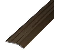 Gedotec - Profilo di transizione in alluminio, autoadesivo, bilanciamento altezza, profilo di compensazione in argento anodizzato, profilo di copertura 200 cm, 1 pezzo, Marrone