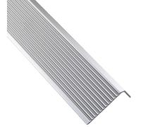 Gedotec Profilo paragradino autoadesivo | 1 pezzo - Profilo paragradino in alluminio argento | 1000 mm | Profilo per pavimento non perforato da incollare | Profilo di protezione angolare 41 x 23 mm
