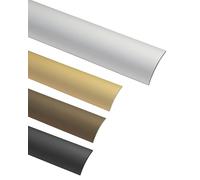 Gedotec Profilo Transizione Laminato | Profilo 40 x 2000 mm | 1 Pezzo | Alluminio Anodizzato Argento | Vinile Binario di transizione, Autoadesivo Profilo per pavimento ad arco