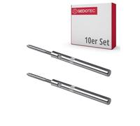 Gedotec Reggimensola | 10 pezzi di supporto per scaffale invisibile con Ø10x100mm | Portata 40 kg | COMPACT MINI | Reggimensola in acciaio | Supporto per ripiani per montaggio a parete | Staffa per