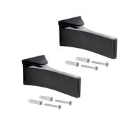 Gedotec Reggimensola di design - Mensola a muro in metallo - Anodizzato Nero | Staffa per mensola per carichi pesanti | MAFO | Spessore ripiano 6-30 mm | Supporto per ripiano | 2 Pezzi