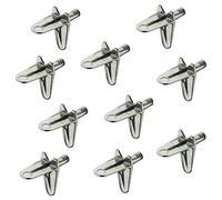 Gedotec Reggimensola per ripiani in legno Ø 3 mm, supporto per ripiani per mobili - EASY FIX | Fissaggio per ripiani | Reggimensola in acciaio nichelato | 20 pezzi - Spillo per scaffale da inserire