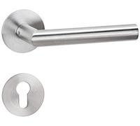 Gedotec Rivestimento Porta Tondo - Acciaio Inox Opaco, PZ - Profilzylinder