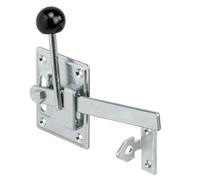 Gedotec Serratura per cancello da giardino in acciaio inox con gancio a clink, per cancelli in legno e cancelli in ferro