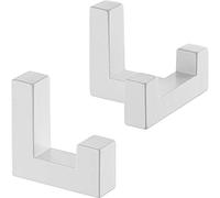GedoTec®, set di ganci appendiabiti angolari di colore bianco, modello Tetris, set con gancio singolo e doppio gancio, da parete, con vite invisibile, marchio di qualità per la tua casa