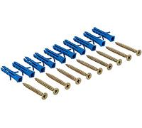 Gedotec Set di viti per profili di passaggio forati e forati e profilo terminale in alluminio | Viti con tasselli per fissaggio a pavimento | acciaio ottone | 1 Set