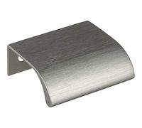 Gedotec SOFIA - Maniglia per mobili da cucina, in alluminio spazzolato, con impugnatura quadrata, per cassetti, lunghezza 50 mm, 1 pezzo, BA 32 mm, colore: Grigio, Grigio