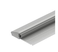 Gedotec Soglia in Alluminio Guarnizione di Fondo Porta | Lunghezza 965 mm | 1 Pezzo - Profilo di Transizione CCE con Battuta | Alluminio Anodizzato Argento | Binario di tenuta della porta con gomma