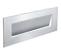 Gedotec Sportello per giornali in acciaio inox per porte d'ingresso e porte piane | Sportello in acciaio inox | Fessura per posta rettangolare 330 x 110 mm