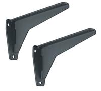 Gedotec Staffa per carichi pesanti | 2 pz - Staffa angolare per scaffali | MIRA Strong | lunghezza 480 mm | portata 500 kg per coppia | staffa per scaffali in acciaio massiccio grigio