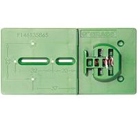 Gedotec - Stencil per foratura, nastro per trapano, cerniera per mobili, verde JIG GRASS, per serie di fori con griglia da 32 mm, made in Austria | plastica PVC verde | 1 pezzo - Calibro comfort