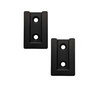 Gedotec Supporti per tubi dell'armadio, colore nero opaco, 2 pezzi, per armadi rettangolari, adatti per asta appendiabiti Gedotec EDGE | cuscinetto laterale per aste quadrate con sezione trasversale