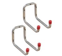 Gedotec Supporto da Parete DUO - Gancio in Acciaio Zincato | 2 Ganci per Dispositivi Lunghezza 173 mm | Gancio Multiuso in Metallo Con Materiale di Fissaggio