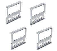 Gedotec - Supporto da parete per armadio, con ganci di sicurezza, da avvitare, in metallo zincato, portata 120 kg, 4 pezzi