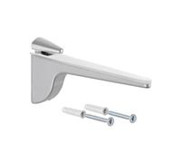 Gedotec Supporto per mensola di design - Alluminio argento | 1 pezzo - Supporto per mensola pesante | PINOCCHIO | Mensola a muro in metallo | Supporto per mensola pesante con portata fino a 50 kg