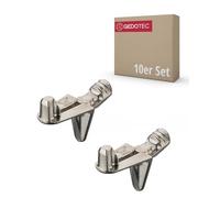 Gedotec - Supporto per mensole in legno per mensole angolari, Ø 5 mm, per mobili - FIX PRO | Supporto per mensole in acciaio nichelato | perno con perno | 10 pezzi