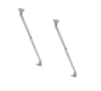 Gedotec - Supporto pieghevole a 2 bracci con cerniera a ribalta KH da avvitare per mobili | Supporto pieghevole con guida a fessura nel giunto | Lunghezza 300 mm | 2 pezzi