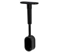 Gedotec Supporto tubo armadio per montaggio a soffitto supporto tubo armadio per aste guardaroba | fissaggio asta appendiabiti 30 x 15 mm | acciaio nero | 1 pezzo - Supporto ovale per asta da soffitto