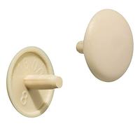 Gedotec - Tappi di copertura per mobili, colore beige, RAL 1015, tappi per viti in plastica, rotondi, H1123, tappo di chiusura per foro della testa PZ2, Ø 12 x 2,5 mm, 100 pezzi