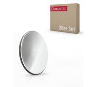 Gedotec Tappi di Copertura per Viti in Cromate D: 13 mm [AUTOADESIVI] | 20 Pezzi Copriviti in Plastica | Cappucci per Fori di Viti | Coperture Autoadesive per viti