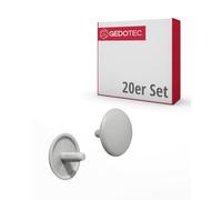 Gedotec Tappi per mobili, rotondi, tappi per viti per foro della testa PZ2, H1115, coperture Ø 12 x 2,5 mm, tappi di chiusura in plastica grigio chiaro, 20 pezzi per fori e mobili in legno