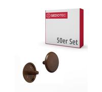 Gedotec Tappi per mobili, rotondi, tappi per viti per foro della testa PZ2, H1115, coperture Ø 12 x 2,5 mm, tappi di chiusura in plastica marrone chiaro, 50 pezzi per fori e mobili in legno