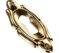 Gedotec Targhetta portachiavi in ottone | rosetta con blocco Euro | WIEN | rosette serratura - Copertura per serrature | 2 pezzi - chiavi per mobili con materiale di fissaggio