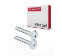 Gedotec Viti per mobili M4 in acciaio zincato - H10644 | 25 pezzi - Viti per maniglie di mobili | Connettori per mobili - M4 x 45 mm
