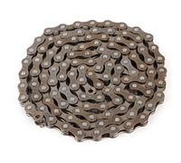 Gedourain Catena per Bicicletta Universale a velocità Singola in Acciaio 116 Maglie Catena per Deragliatore per Mountain Bike Ad Alta Resistenza per la Sostituzione di BMX da Strada (Marrone)