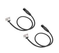 Gedourain Cavo Passante XLR Convertitore di Alimentazione per Microfono Resistente da 2 Pezzi per Scatola da Palco e Pannello Patch Nucleo in Rame 24AWG (Nera)