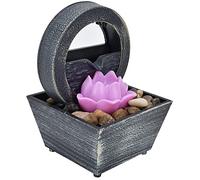 Gedourain Fontana D'acqua da Tavolo a LED con Pietre per la Decorazione Dell'ufficio Domestico, Silenziosa e Meditativa, Alimentata Tramite USB, Leggera e Resistente, Materiale Plastico, ca.