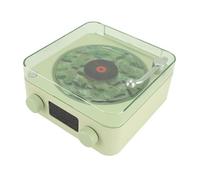 Gedourain Lettore di Onde Altoparlante Luce Notturna Visualizzazione Dell'ora Suono Stereo Rilassante Camera da Letto ABS Bianco 1x (Verde)