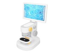 Gedourain Microscopio Biologico Digitale Smart HD 9" Display 1080P per Laboratorio, Lente D'ingrandimento per Monete, Microscopio Biologico per Esperimenti di Laboratorio