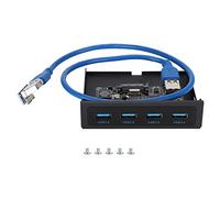 Gedourain Scheda Adattatore PCI E a 4x USB 3.0, Riser Interno per | Interfaccia di Alimentazione , Protezione da Sovratensione Integrata, Design a Basso Profilo per Slot Bloccati, 4 Porte USB