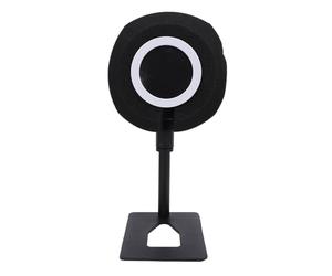 Gedourain Schermo Isolante per Microfono con Filtro Anti-pop Antivento con Supporto per Microfono in Ferro, Riduzione Professionale del Rumore per la Registrazione di Podcast