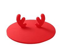 GEDOX 2 Coperture Coppa Circolare | Coperchi di corna di Cervo per Bevande Calde e Fredde,Coperchi ermetici della Ciotola della Bevanda del Silicone del Sigillo per Tazze del Vino, del Tè, del