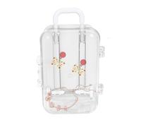 GEDOX Scatola regalo Valigia | Contenitore piccolo trasparente - Scatola di imballaggio da viaggio per compleanno, matrimonio, anniversario, decorazione della casa antica, scatola di caramelle tipo