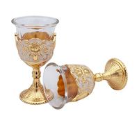 GEDOX Set di calici da vino alti calici da acqua in colorato | Bicchieri da toast Palace | Bicchieri stile retrò con gambo per ufficio, matrimonio, Natale, cucina