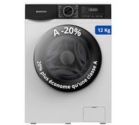 GEDTECH GLL121400WH - Lavatrice frontale da 12 kg, 1400 giri/min, 16 programmi, Eco - Intensivo - Veloce - Molto basso conso - Classe A-20%