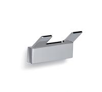 Gedy Appendiabiti da Parete Doppio Cromato, Misure e Peso appendino da Muro: 4,6X8,3X3,3 CM & 0,15 kg, Realizzato in Ottone, Design R&S, 2 Anni di Garanzia