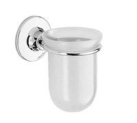 GEDY Arizona Portabicchieri cromato con biadesivo, Misure e peso: 11,5X8,5X13 CM & 0,179 KG, Portabicchieri bagno in Acciaio Inox, Fissaggio con biadesivo, Design R&S Gedy, 2 anni di garanzia