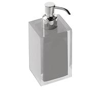 Gedy Auckland Dosasapone Bagno, Grigio (Argento), 16.2 x 7 x 7 cm