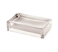 Gedy Tortora Chiaro, Auckland saponetta, Misure e Peso: 3X11X7 CM & 0,15 kg, Porta Sapone Solido in Resina Trasparente di Alta qualità, Finitura, Design R&S, Fatto a Mano, 2 Anni Garanzia, Unica