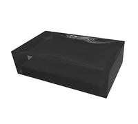 Gedy Auckland saponetta, Misure e Peso: 3X11X7 CM & 0,15 kg, Porta Sapone Solido in Resina Trasparente di Alta qualità, Finitura Nera, Design R&S, Fatto a Mano, 2 Anni di Garanzia, Nero, Unica