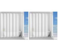 Gedy Basic Tenda Doccia in Peva, Finitura Bianca, Dimensioni 200 x 180 x 0,1 cm e Peso 0,365 kg (Confezione da 2)