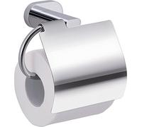 Gedy BE251300100 - Porta rotolo con coperchio cromato, 7 x 16,2 x 11,2 cm