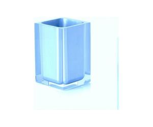 GEDY Bicchiere portaspazzolini da appoggio 72x72x110 mm Celeste Rainbow RA98/86